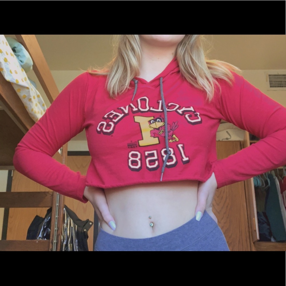 Iowa state long sleeve crop top